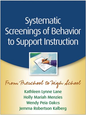 cover image of Systematic Screenings of Behavior to Support Instruction